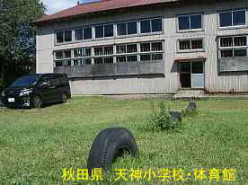 天神小学校・体育館2、秋田県の木造校舎
