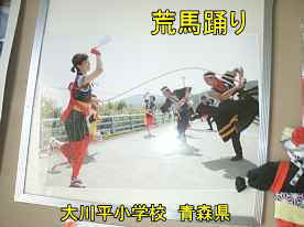 大川平小学校・荒馬踊りの写真、青森県の廃校
