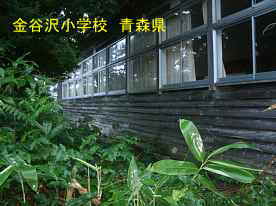 金谷沢小学校・板壁、青森県の廃校