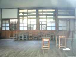 喰丸小学校・教室内部2、木造校舎・廃校、福島県
