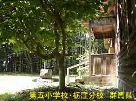 第五小学校・栃窪分校・正面玄関、群馬県の木造校舎