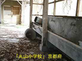 丸山小学校・渡り廊下の水飲み場、京都府の木造校舎・廃校