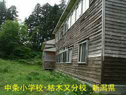 新潟県の木造校舎・廃校「中条小学校・枯木又分校」