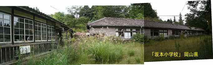 「坂本小学校」全景2、岡山県の木造校舎