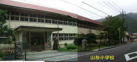 山形小学校・正面玄関、鳥取県の木造校舎