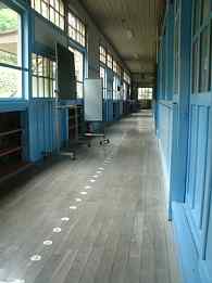 新城小学校・廊下、木造校舎・廃校、和歌山
