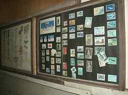 杖ケ藪小学校・渡り廊下の展示物、木造校舎・廃校、和歌山