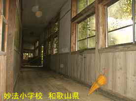 妙法小学校・廊下の忘れられた傘、和歌山県の廃校