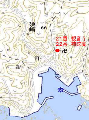 ２１番「観音寺」・２２番「補陀庵」地図、「伊豆国横道３３観音霊場」紀行文