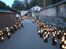 竹田町の明かりが入った竹楽祭り