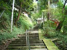 宝地院（清水観音）・階段、自転車で巡った九州西国３３観音霊場記