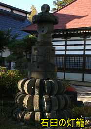 石臼の灯籠、高山寺、信濃３３観音霊場
