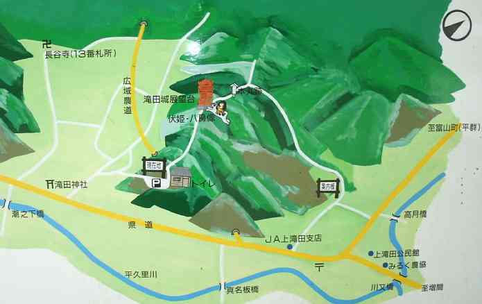 千葉　滝田城址地図