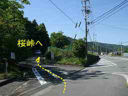 桜峠への分かれ道・西国３３観音霊場