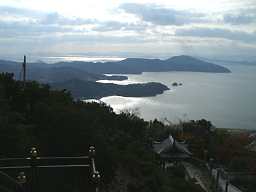 「西ノ瀧」護摩堂よりの眺め、小豆島歩き遍路