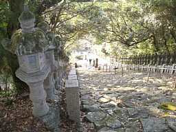 「笠け瀧」階段、小豆島歩き遍路