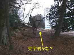 中禅寺湖　梵字岩かな？