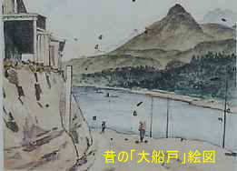昔の「大船戸」絵図。イザベラ・バードの道