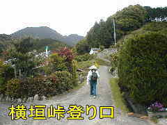 横垣峠入口、熊野古道・本宮道を歩く