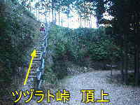 ツヅラト峠頂上の階段、熊野古道・伊勢路を歩く