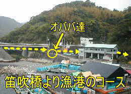 笛吹橋より漁港へ歩いて来たコース、熊野古道・伊勢路を歩く