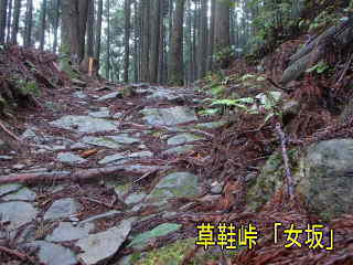 「草鞋峠（女坂）」、熊野古道・中辺路を歩く