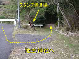 地主神社・スタンプ置き場、熊野古道「大辺路」を歩いた紀行文