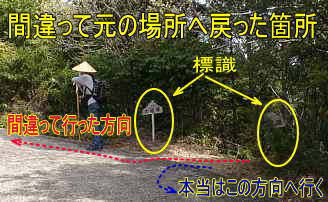 富田坂の迷い・戻った箇所、熊野古道「大辺路」を歩いた紀行文