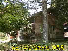 第五小学校・栃窪分校・横側、群馬県の木造校舎
