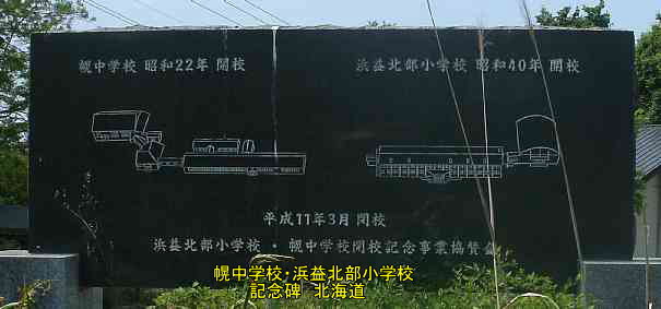 幌中画工・浜益北部小学校閉校記念碑・北海道